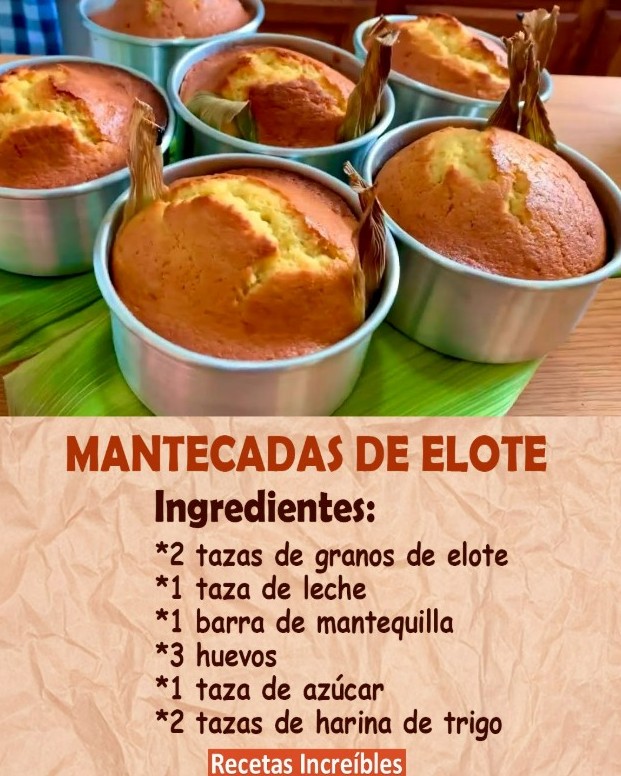 Mantecadas de Elote Tierno