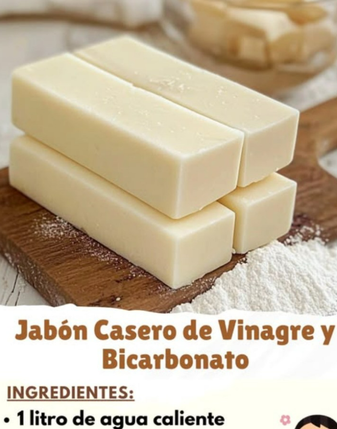 Jabón Casero de Vinagre y Bicarbonato